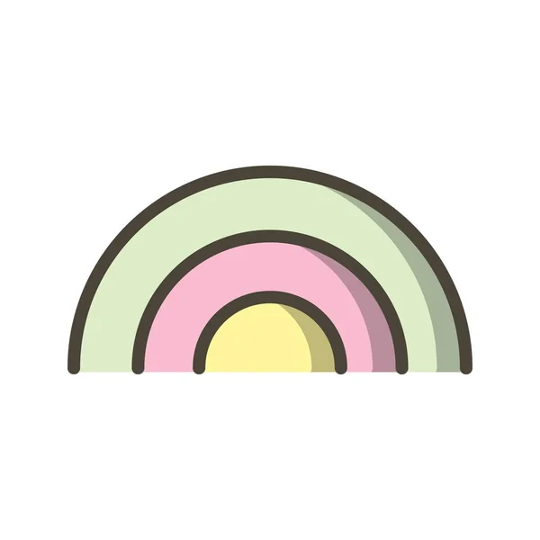 Illustratie regenboog pictogram — Stockfoto