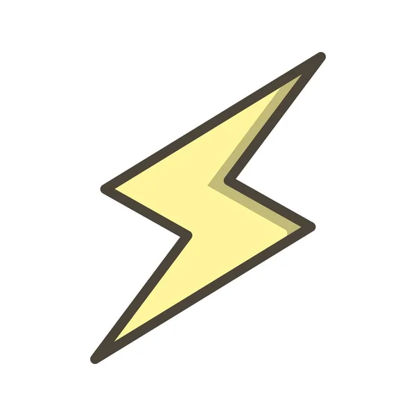Illustration  Lightning Button Icon — Stock Photo, Image