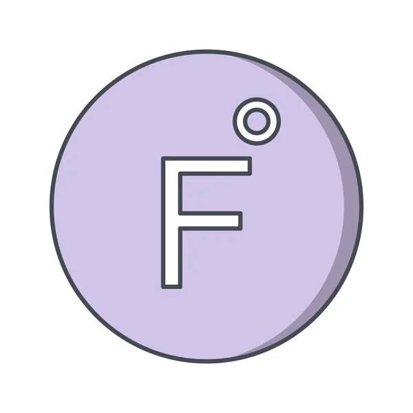 Ilustración Fahrenheit Icon — Foto de Stock