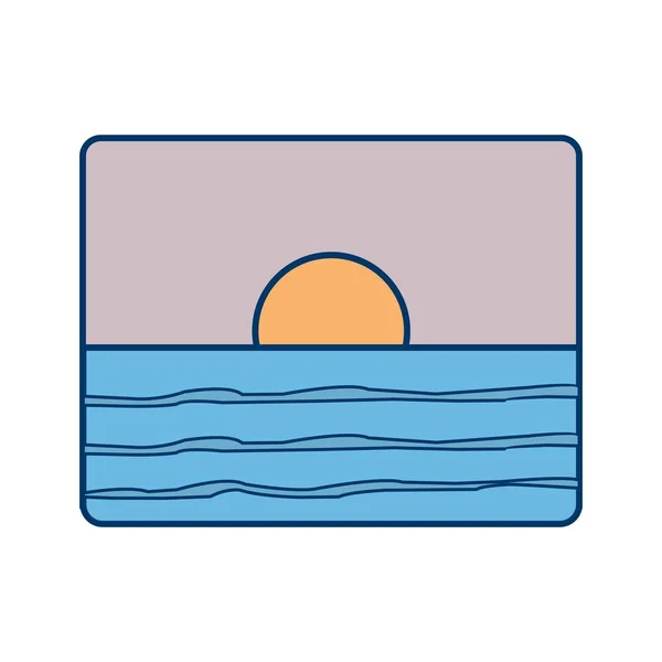 Ilustrace ikona západu slunce — Stock fotografie