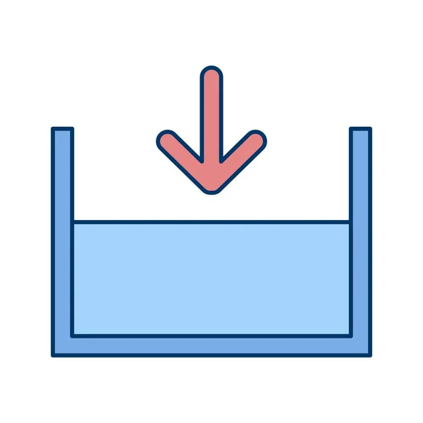 Illustartion Below sea level  Icon — Stock Photo, Image