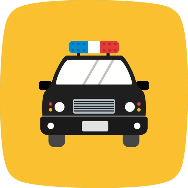 Ícone do carro da polícia da ilustração — Fotografia de Stock