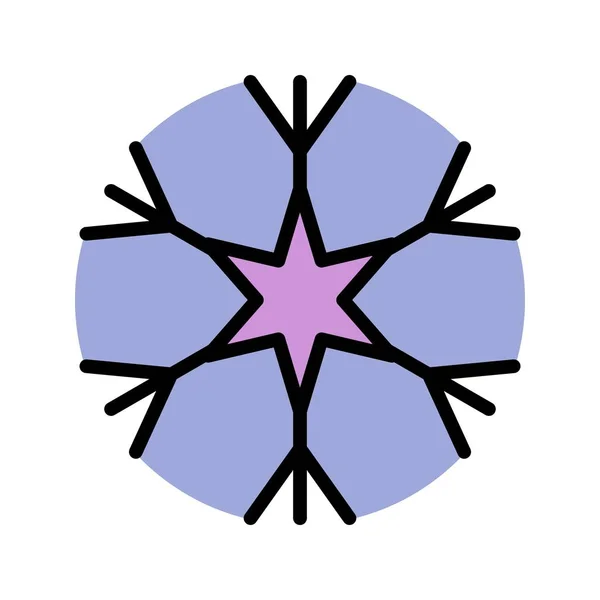 Illusztráció Snow Flake Icon — Stock Fotó