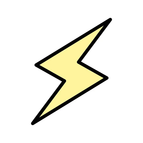 Illustration  Lightning Button Icon — Stock Photo, Image