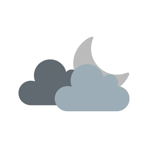 일러스트 구름과 달 아이콘 — 스톡 사진