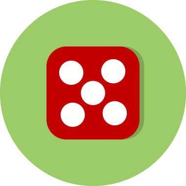 İllüstrasyon Dice Beş Simgesi