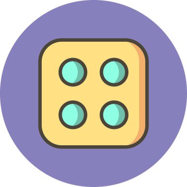 İllüstrasyon Dice Dört Simge