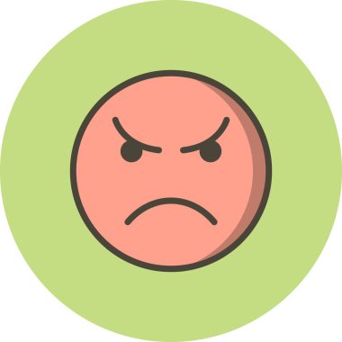 İllüstrasyon Kızgın İfade Simgesi