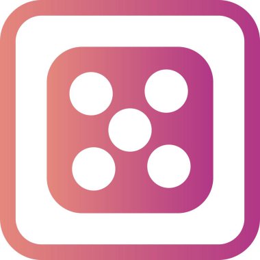 İllüstrasyon Dice Beş Simgesi