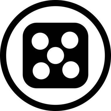 İllüstrasyon Dice Beş Simgesi