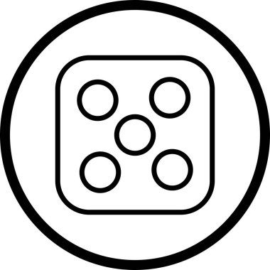 İllüstrasyon Dice Beş Simgesi