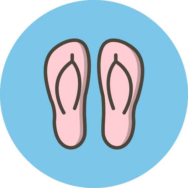 Illustratie slippers pictogram — Stockfoto