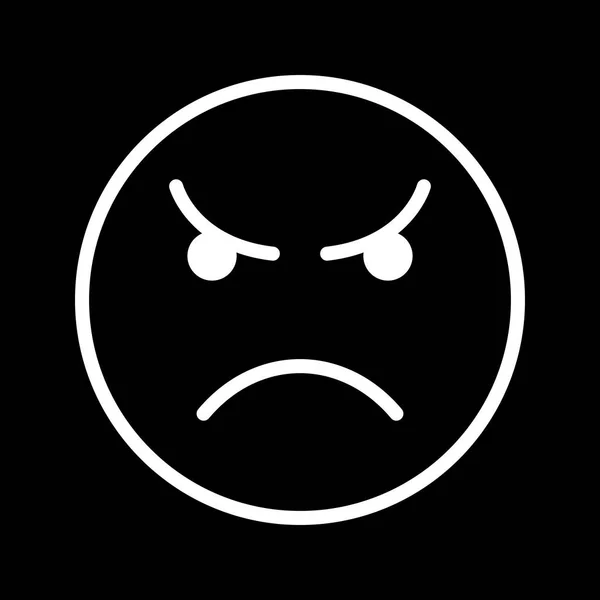 Ilustración Emoticono enojado Icono — Foto de Stock