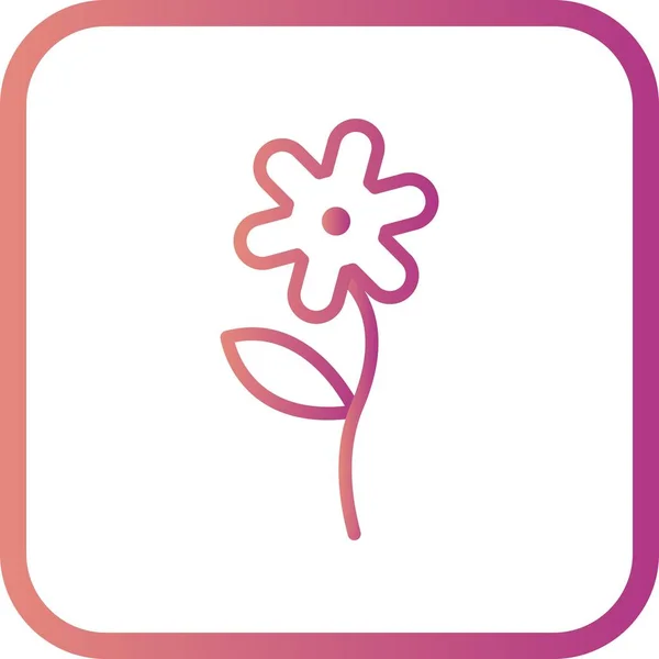 İllüstrasyon Çiçek Simgesi — Stok fotoğraf