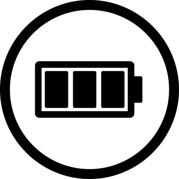 Ilustração Ícone de bateria completa — Fotografia de Stock