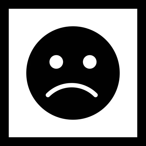 Ikona ilustracja smutna emotikon — Zdjęcie stockowe