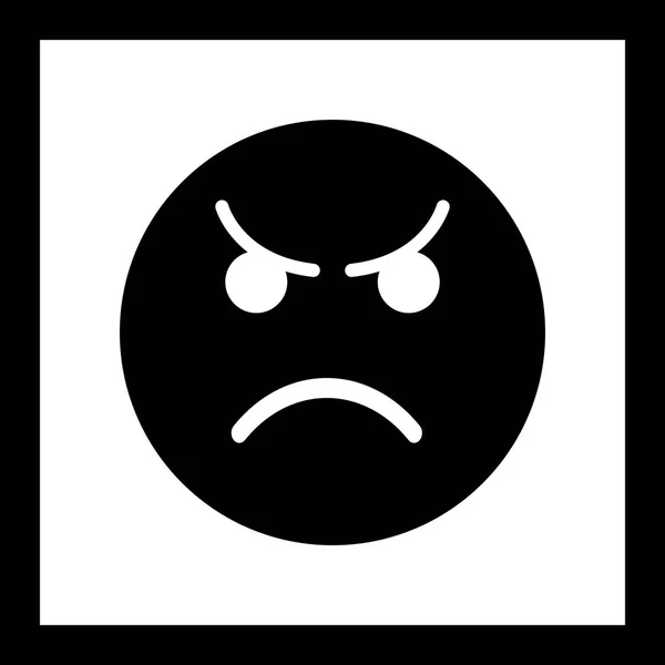 Illustration wütend Emoticon-Symbol — Stockfoto
