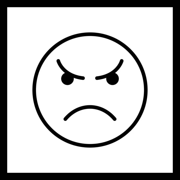 Obrázek rozzlobená ikona emotikon — Stock fotografie