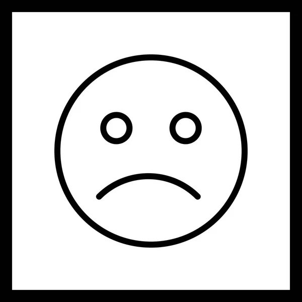 Ilustração Ícone Emoticon triste — Fotografia de Stock