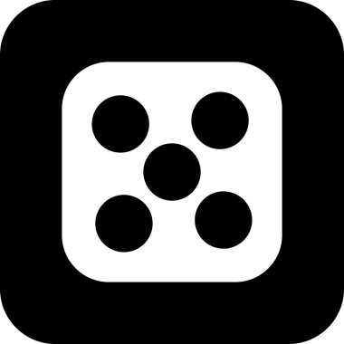 İllüstrasyon Dice Beş Simgesi