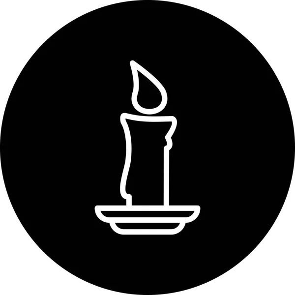 Illustrazione icona della candela — Foto Stock