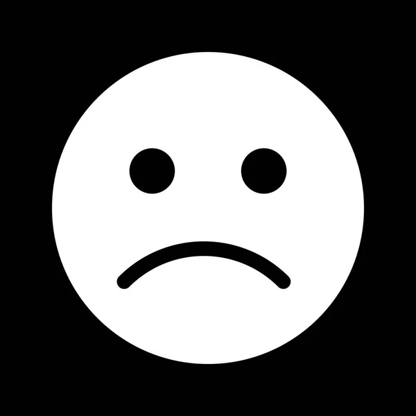 Ilustração Ícone Emoticon triste — Fotografia de Stock