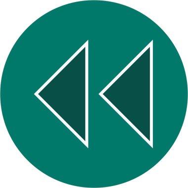 İllüstrasyon Geriye Doğru Oklar Simgesi