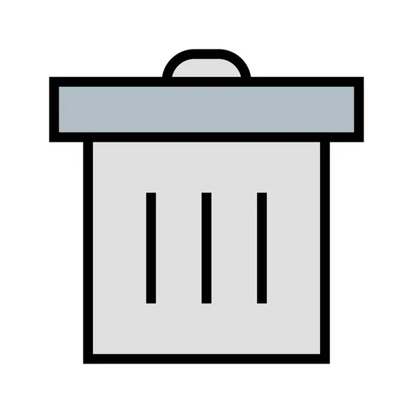 Ícone de Lixo Ilustração — Fotografia de Stock