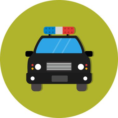 İllüstrasyon Polis Arabası Simgesi
