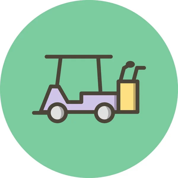 Ilustração Golf Cart Icon — Fotografia de Stock