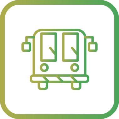 İllüstrasyon Havaalanı Otobüs Simgesi