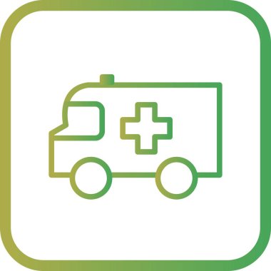 İllüstrasyon Ambulans Simgesi