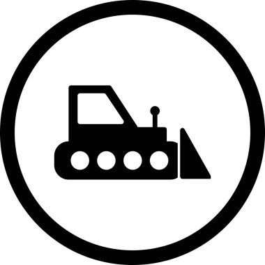 İllüstrasyon Buldozer Simgesi