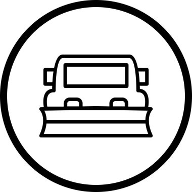 İllüstrasyon Snowplow Simgesi