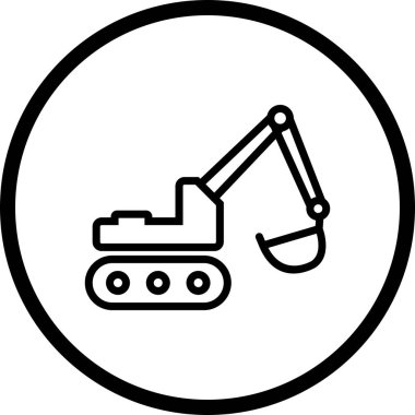 İllüstrasyon Ekskavatör Simgesi
