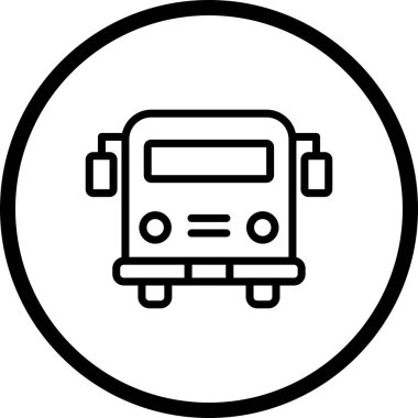 İllüstrasyon Okul otobüsü Simgesi