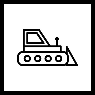 İllüstrasyon Buldozer Simgesi