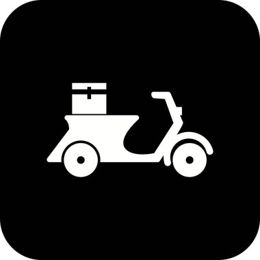 İllüstrasyon Teslimat Motosiklet Simgesi