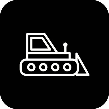 İllüstrasyon Buldozer Simgesi