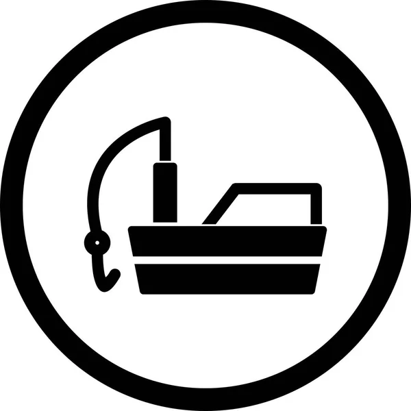 Illustratie vissersboot pictogram — Stockfoto