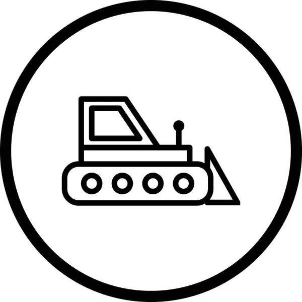 Ilustración Bulldozer Icon — Foto de Stock