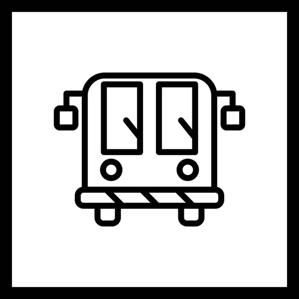 Illusztráció repülőtéri busz ikon — Stock Fotó