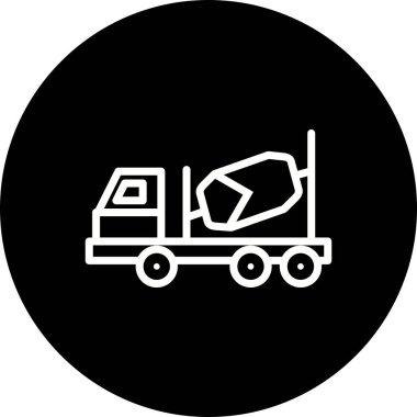 İllüstrasyon Beton Karıştırıcı Simgesi