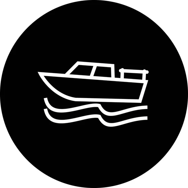 Illustration båt ikon — Stockfoto