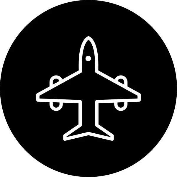 İllüstrasyon Uçak Simgesi — Stok fotoğraf