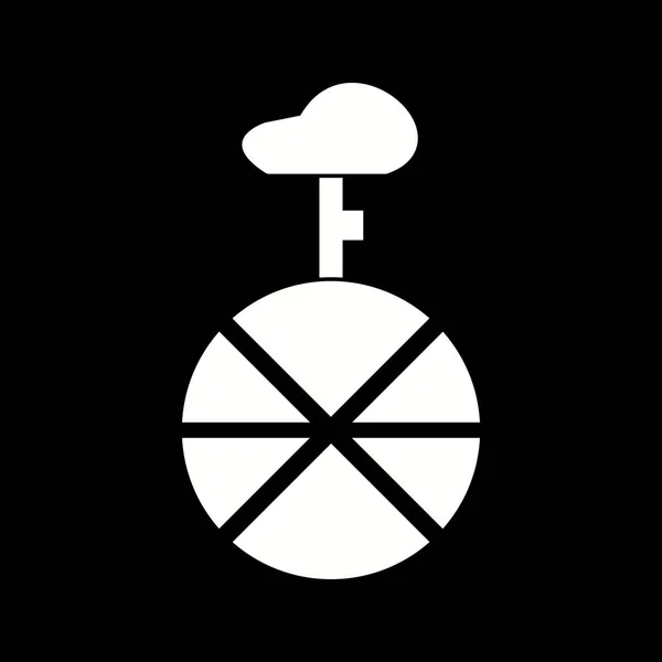 Illustratie Unicycle-pictogram — Stockfoto