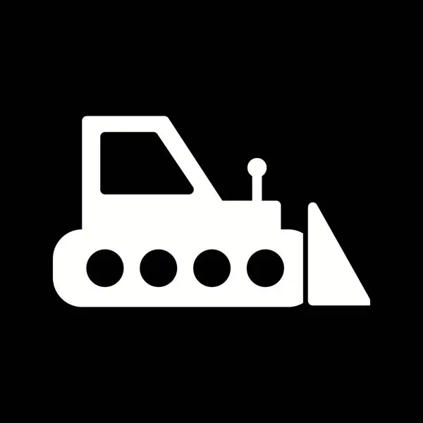 Ilustracja Bulldozer ikona — Zdjęcie stockowe