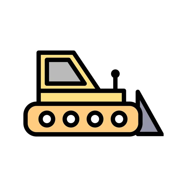 Ilustrace ikony buldozeru — Stock fotografie