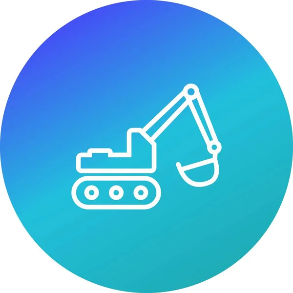 Illustration Excavator Icon — Stock Photo, Image