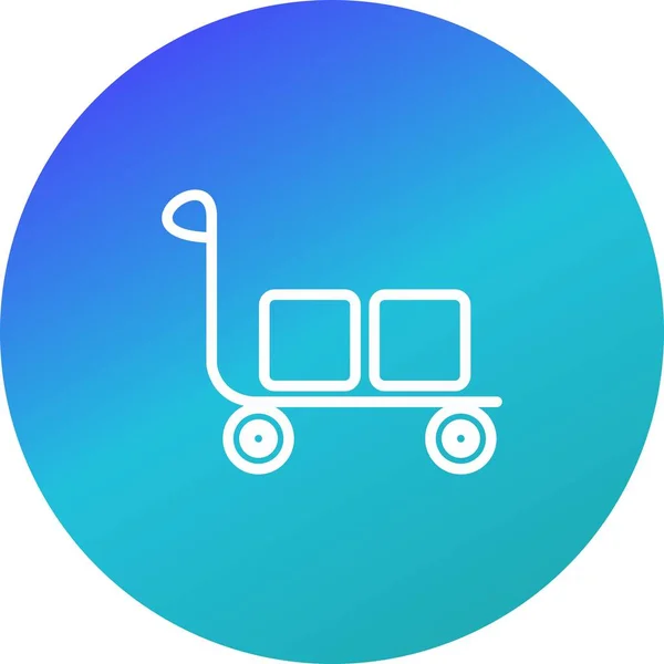 Illustration Trolley Icon — Stock Photo, Image